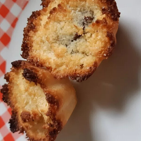 Muffins coco au coeur chocolat fondant 