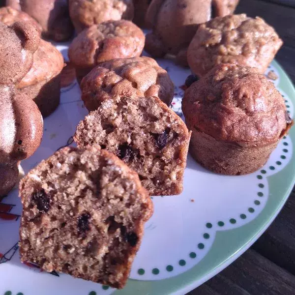 Mini muffins anti gaspi bananes flocons d'avoine