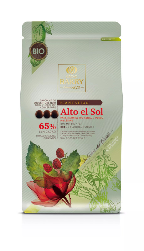 Pistoles de Chocolat de couverture noir 65% Bio - Alto del Sol (Pérou) 1kg, Cacao Barry