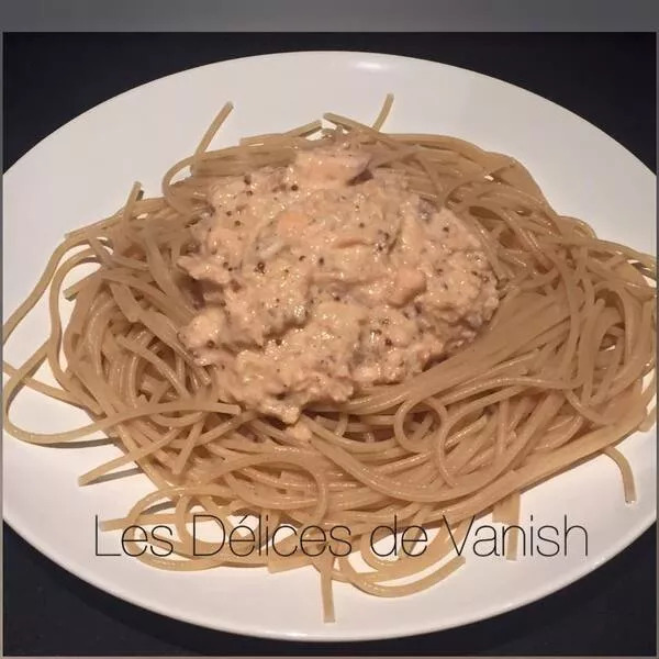 Spaghettis aux deux saumons