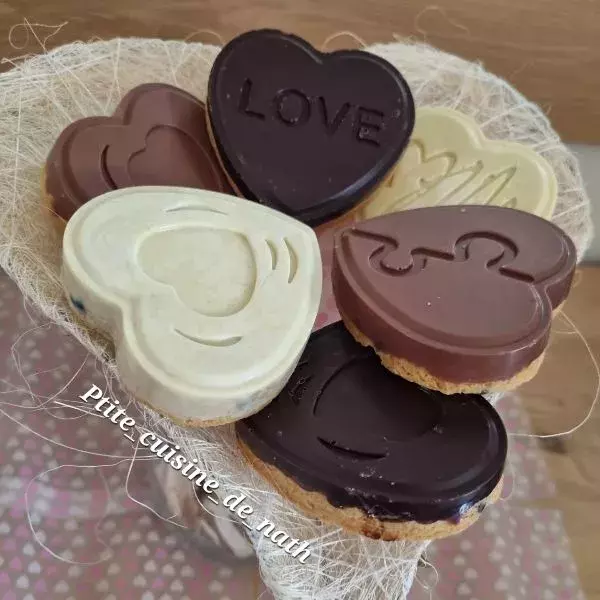Cookies 🍪 Cœurs coque en chocolat 🍫 