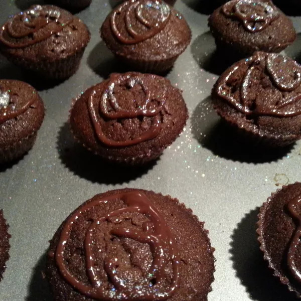 cupcakes scintillants au chocolat 