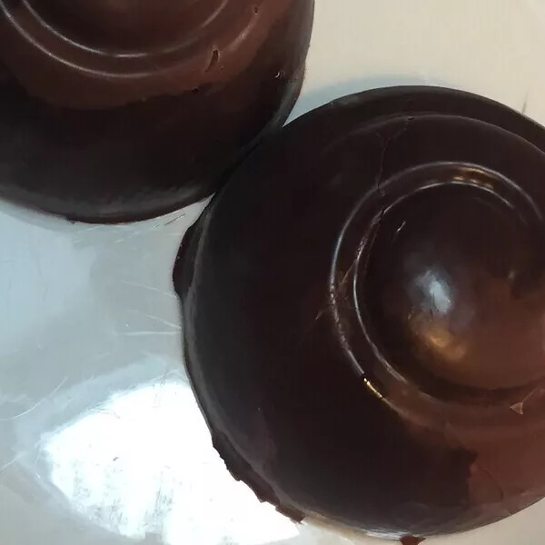 dômes chocolat à la mousse vanille caramel