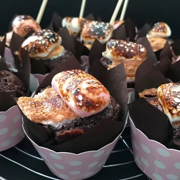 muffins chocolat et chamallow