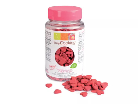 Mini-sucres coeurs rouges 50 g