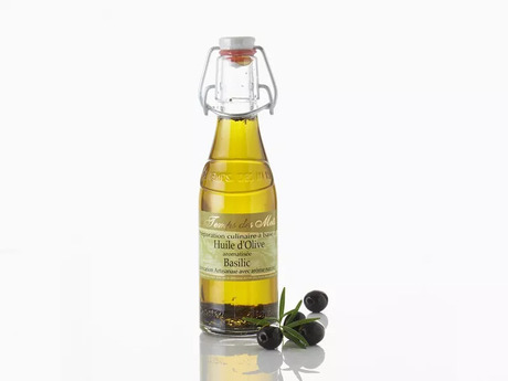 Huile d'olive aromatisée au basilic 20 cl