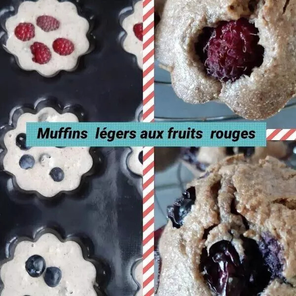 muffins légers aux fruits rouges (myrtilles/framboises)